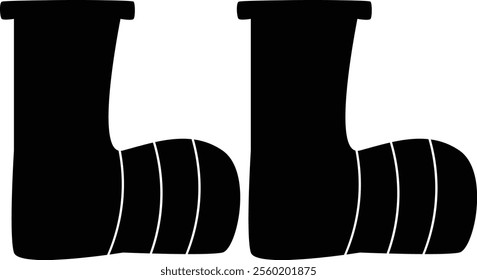 Shoes isolated icon black silhouette vector