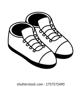 shoes isometric style icon design, Cloth fashion style wear and store theme Vector illustration