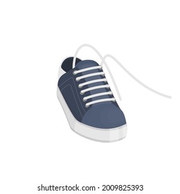 Shoes with lacing. Tying shoelaces, vector illustration