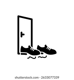 Shoes Left on the Floor with an Open Door, Relaxing Vibe