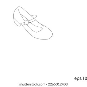 vector de arte de línea de zapatos -2023