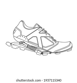 Shoes line art vector Illustration