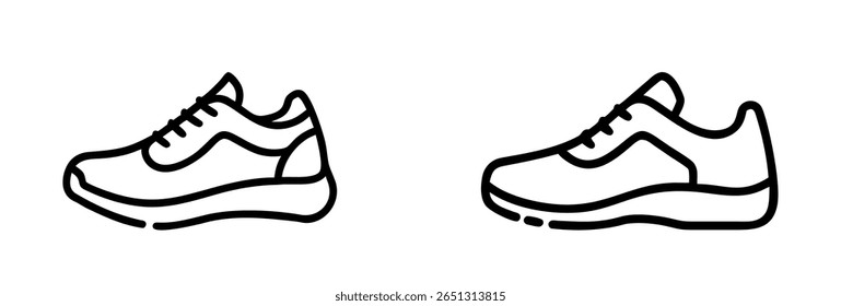 shoes line drawing with black and white graphic style