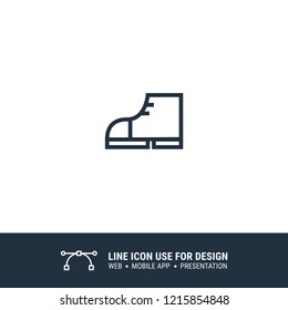 shoes line icon