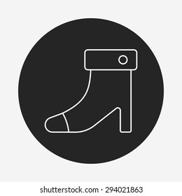 shoes line icon