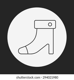 shoes line icon