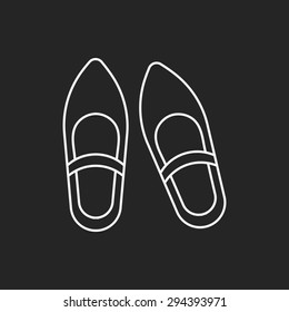 shoes line icon