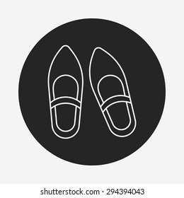 shoes line icon