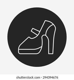 shoes line icon