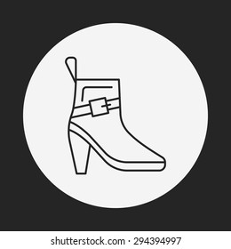 shoes line icon