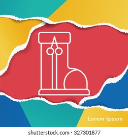 shoes line icon