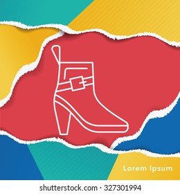 shoes line icon
