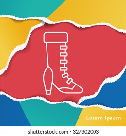 shoes line icon