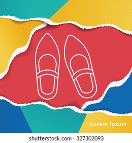 shoes line icon