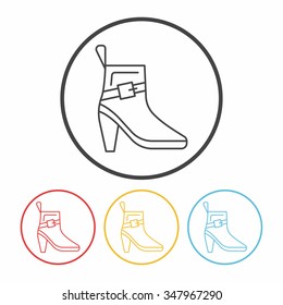 shoes line icon