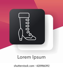 shoes line icon
