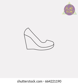 Shoes line icon