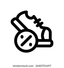 shoes line icon. Clean and minimalist vector icon for websites, mobile apps, presentations, and logos. Fully scalable and customizable for any project.