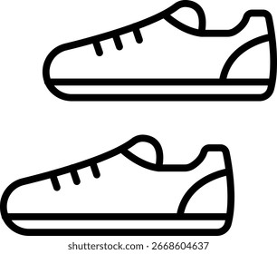 Schuhlinie Symbol Vektordesign