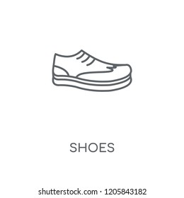 Shoes linear icon. Shoes concept stroke symbol design. Thin graphic elements vector illustration, outline pattern on a white background, eps 10.