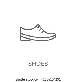 Shoes linear icon. Modern outline Shoes logo concept on white background from Clothes collection. Suitable for use on web apps, mobile apps and print media.