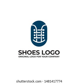 Shoes logo design template can be used as symbols, brand identity, company logo, icons, or others. Shoes logo inspiration. Color and text can be changed according to your need.