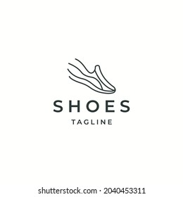 Shoes logo icon design template flat vector illustration