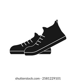 shoes logo icon, shoe sneaker logo vector template isolated on white background