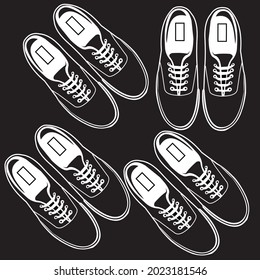 shoes logo illustrator black and white ready eps 10 format 