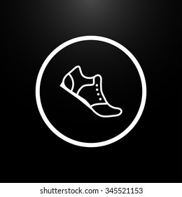 Shoes logo on a black background  stylish