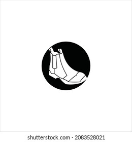 plantilla abstracta del vector del logotipo de zapatos