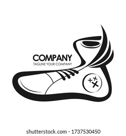 Vector de logotipo de zapatos. diseño de logotipo