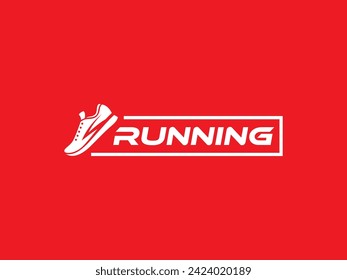 shoes logo vector illustration. running sport logo template