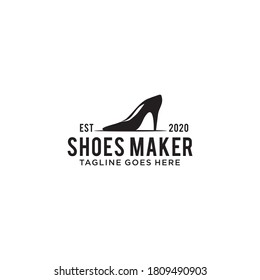 Shoes maker company logo design with using shoes vector template