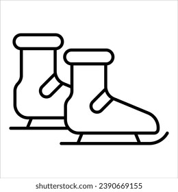 shoes, minimal Christmas icon. Vector illustration
