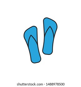 Shoes minimal line icon vector