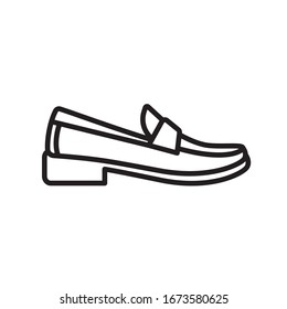 Shoes - minimal thin line web icon Simple vector illustration