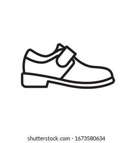 Shoes - minimal thin line web icon Simple vector illustration