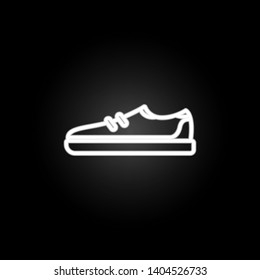shoes neon icon. Elements of motor sports set. Simple icon for websites, web design, mobile app, info graphics