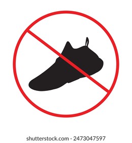 Shoes Not Permitted Sign Maintain Hygiene in Clean Areas
