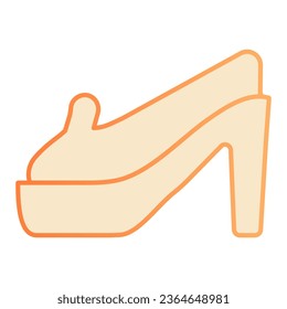 Shoes on heels flat icon. High heels orange icons in trendy flat style. Woman footwear gradient style design, designed for web and app. Eps 10