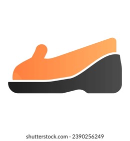 Shoes on heels flat icon. Mocassins color icons in trendy flat style. Footwear gradient style design, designed for web and app. Eps 10