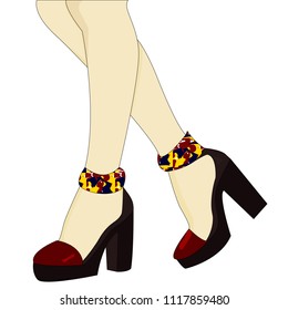 Shoes on legs