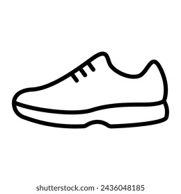 Shoes outline vector icon isolated on white background. Shoes line icon for web, mobile and ui design