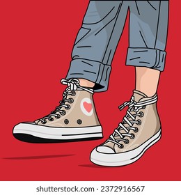 Shoes Pair of sneakers Stock Image And Illustrations