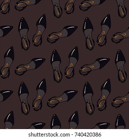 Shoes, pattern, vector illustration 