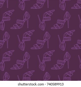 Shoes, pattern, vector illustration 