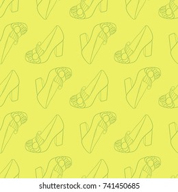 Shoes, pattern, vector illustration 