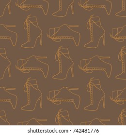 Shoes, pattern, vector illustration