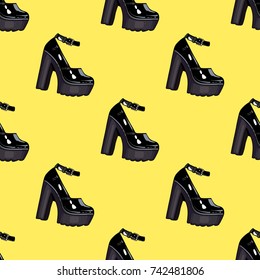 Shoes, pattern, vector illustration